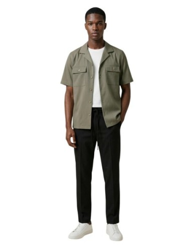 Gianni Lupo Chemise homme verte manches courtes