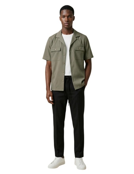 Gianni Lupo Chemise homme verte manches courtes