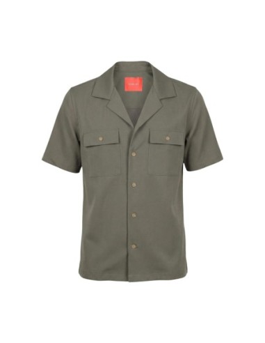 Gianni Lupo Chemise homme verte manches courtes