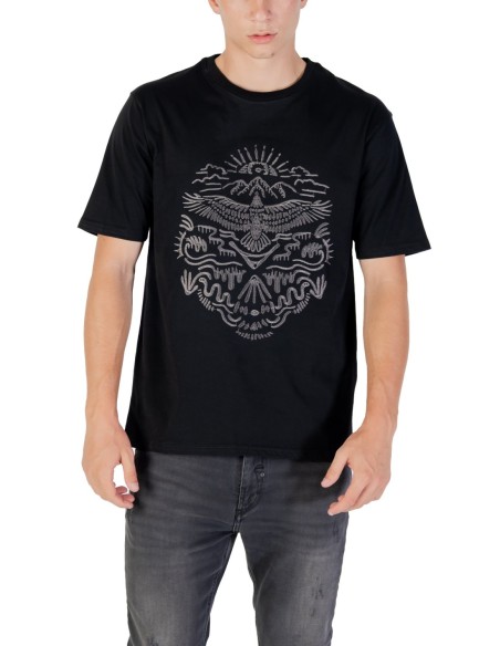 Gianni Lupo T‑shirt homme noir imprimé