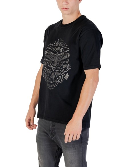 Gianni Lupo T‑shirt homme noir imprimé