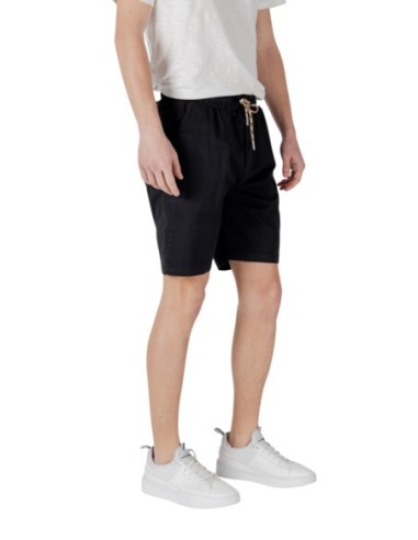 Gianni Lupo Bermuda homme noir coton