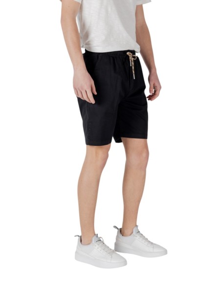 Gianni Lupo Bermuda homme noir coton