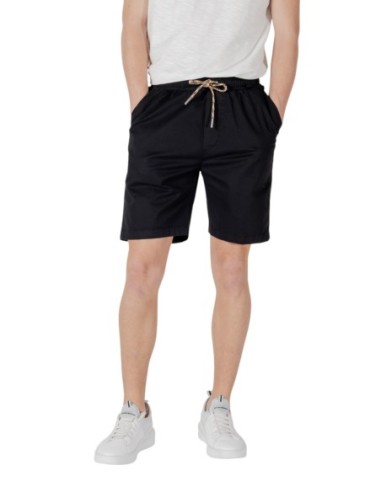 Gianni Lupo Bermuda homme noir coton