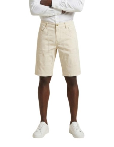 Jeckerson Bermuda homme blanc slim