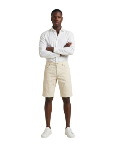 Jeckerson Bermuda homme blanc slim