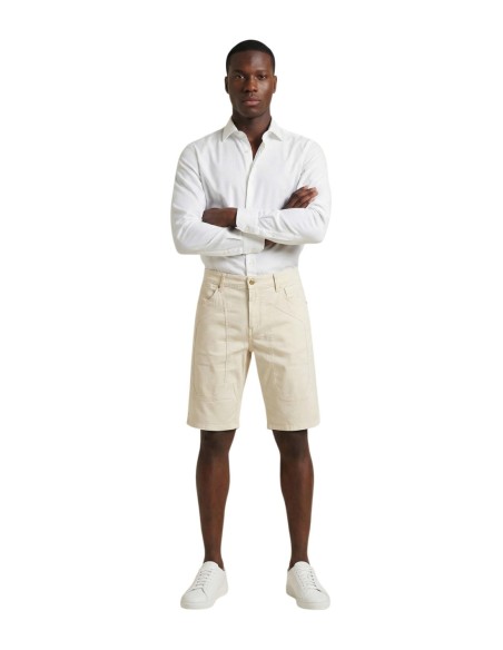 Jeckerson Bermuda homme blanc slim