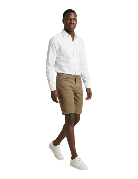 Jeckerson Bermuda homme beige slim