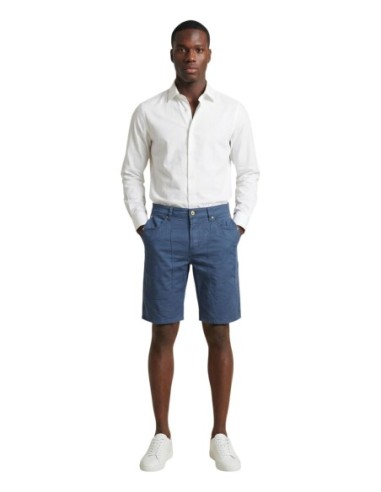 Jeckerson Bermuda homme bleu coton