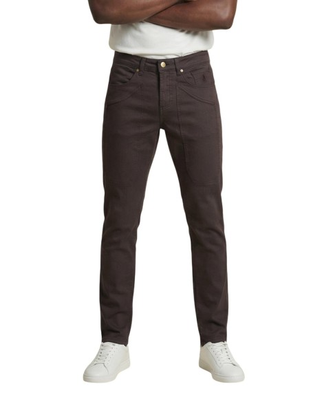 Jeckerson Pantalon homme marron stretch