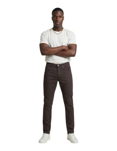 Jeckerson Pantalon homme marron stretch