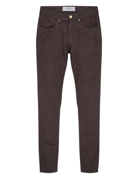 Jeckerson Pantalon homme marron stretch