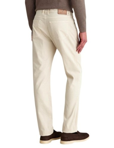 Jeckerson Pantalon homme blanc chenille
