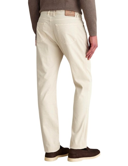 Jeckerson Pantalon homme blanc chenille