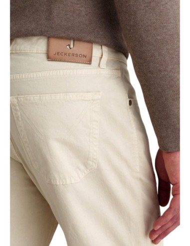 Jeckerson Pantalon homme blanc chenille