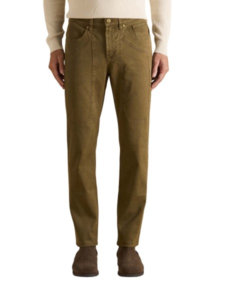 Jeckerson Pantalon homme marron coton lyocell