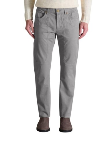 Jeckerson Pantalon homme gris coton stretch