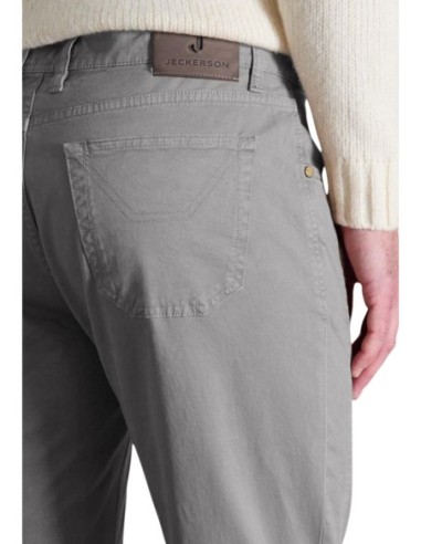 Jeckerson Pantalon homme gris coton stretch