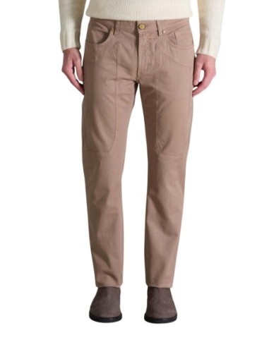 Jeckerson Pantalon homme beige coton stretch