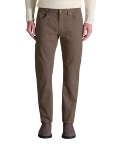 Jeckerson Pantalon homme marron coton stretch