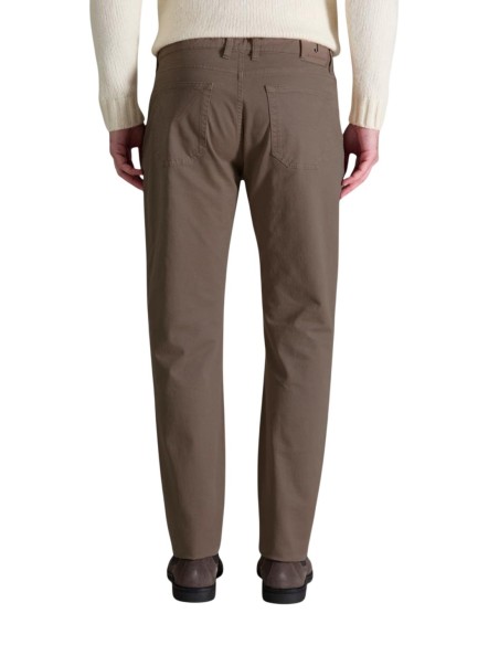 Jeckerson Pantalon homme marron coton stretch