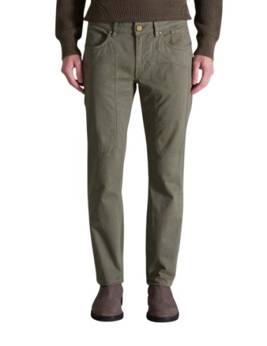 Jeckerson Pantalon homme vert coton stretch