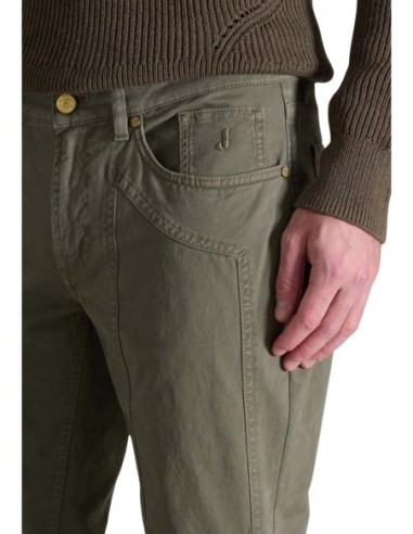 Jeckerson Pantalon homme vert coton stretch