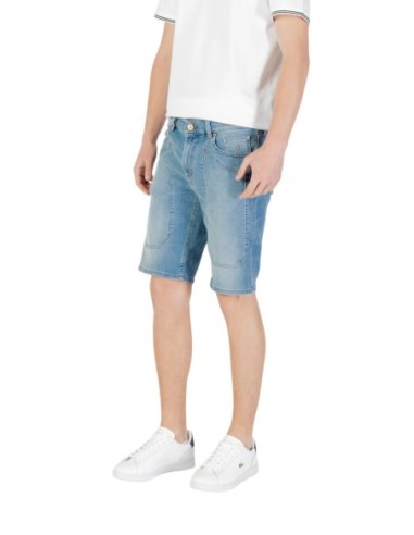 Jeckerson Bermuda homme bleu denim stretch
