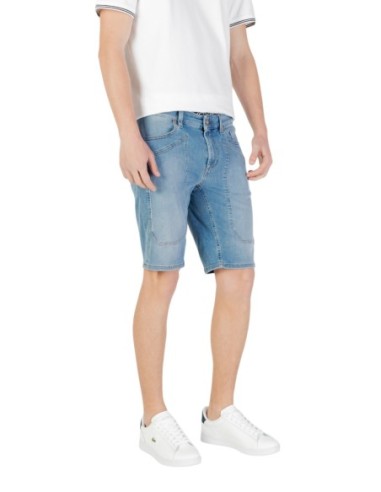 Jeckerson Bermuda homme bleu denim stretch