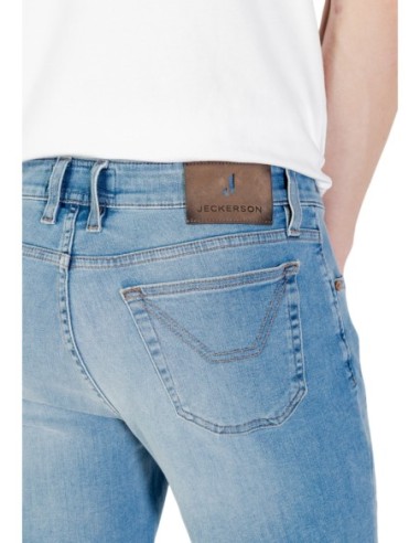 Jeckerson Bermuda homme bleu denim stretch