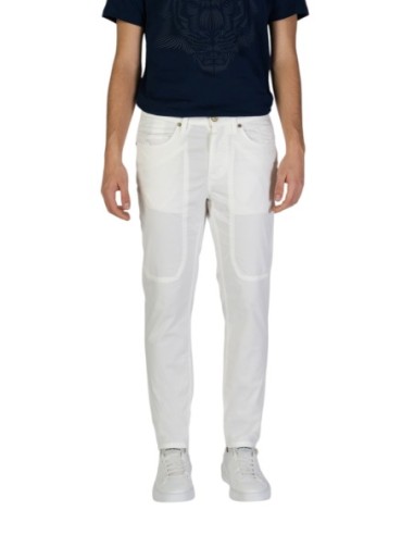 Jeckerson Pantalon homme blanc coton stretch