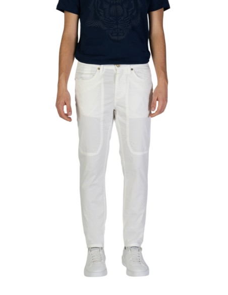 Jeckerson Pantalon homme blanc coton stretch
