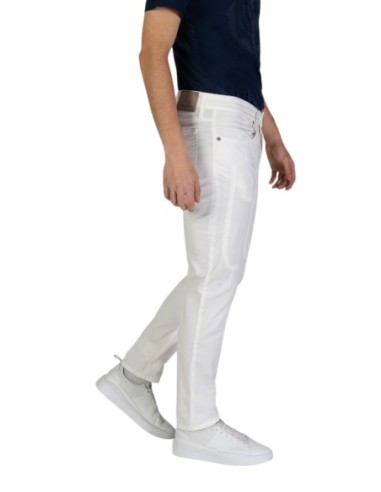Jeckerson Pantalon homme blanc coton stretch