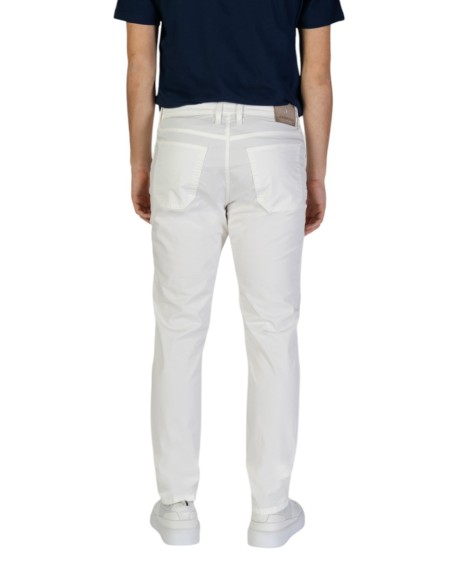 Jeckerson Pantalon homme blanc coton stretch