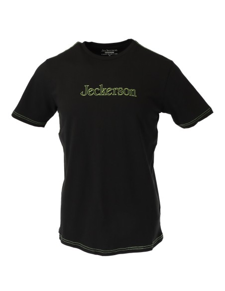 Jeckerson T‑shirt homme noir imprimé slim