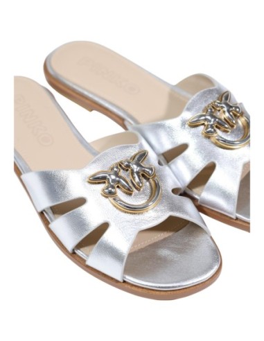Pinko Mules femme argent cuir