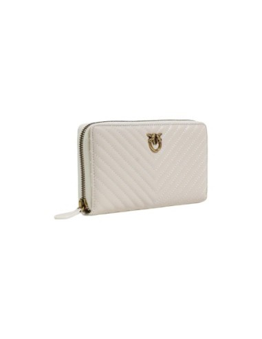 Pinko Portefeuille femme blanc zippé