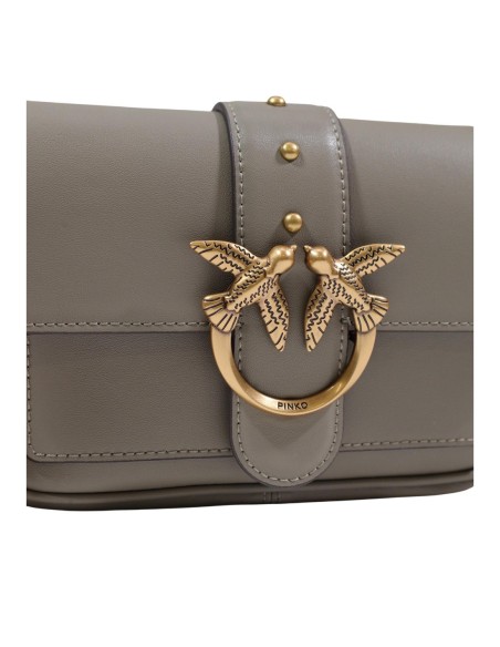 Pinko Sac femme gris cuir bandoulière