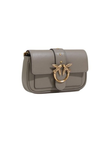 Pinko Sac femme gris cuir bandoulière