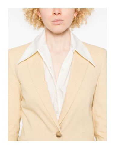 Pinko Veste femme jaune lin