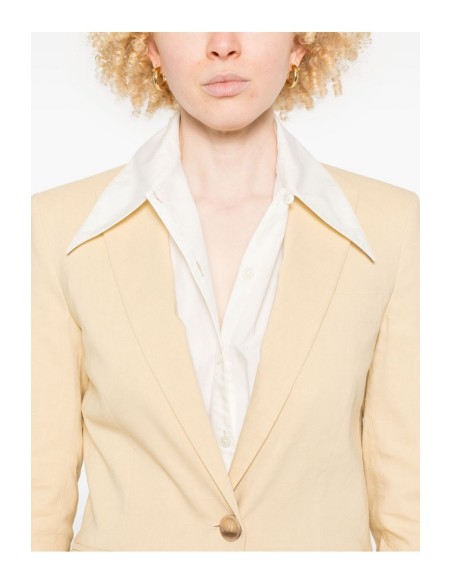 Pinko Veste femme jaune lin