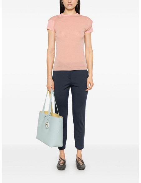 Pinko Pantalon femme bleu viscose