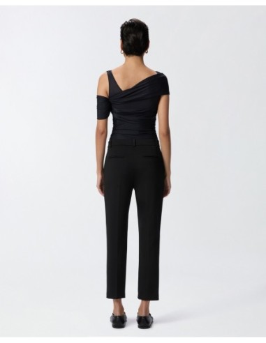 Pinko Pantalon femme noir viscose