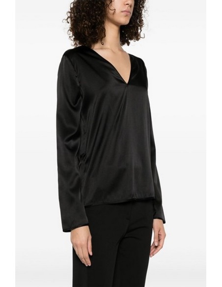 Pinko Blouse femme noire soie