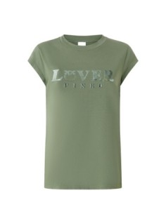 Pinko T‑shirt femme vert imprimé