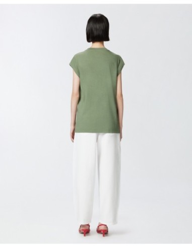 Pinko T‑shirt femme vert imprimé