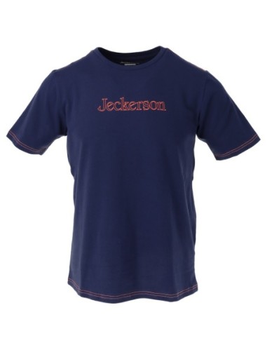 Jeckerson T‑shirt homme bleu imprimé