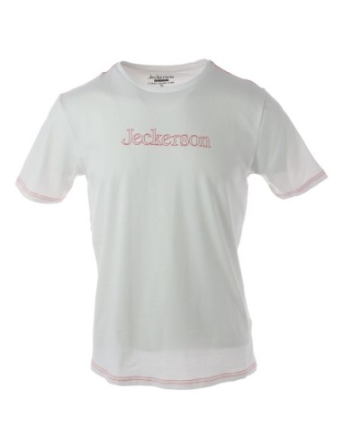 Jeckerson T‑shirt homme blanc imprimé