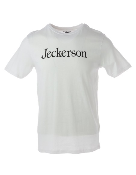 Jeckerson T‑shirt homme blanc coton