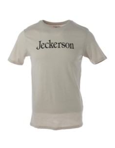 Jeckerson T‑shirt homme beige imprimé